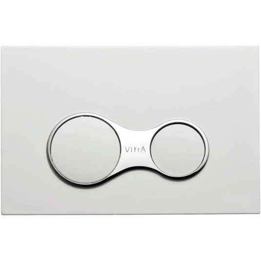 Vitra Sirius Mechanic Flush Plate - Gloss White - Envy Bathrooms Ltd