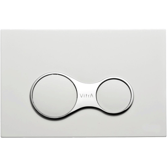 Vitra Sirius Mechanic Flush Plate - Gloss White - Envy Bathrooms Ltd