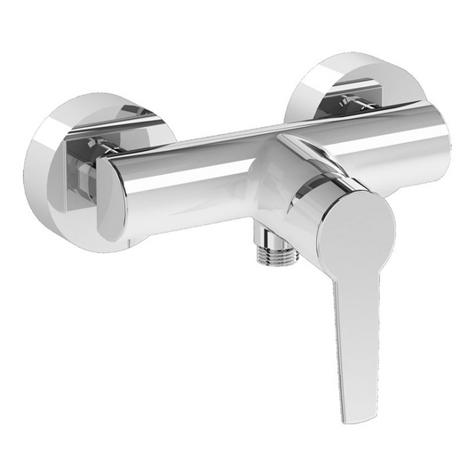 VitrA Solid S Wall Mounted Shower Mixer | Chrome | A42445EXP - Envy Bathrooms Ltd