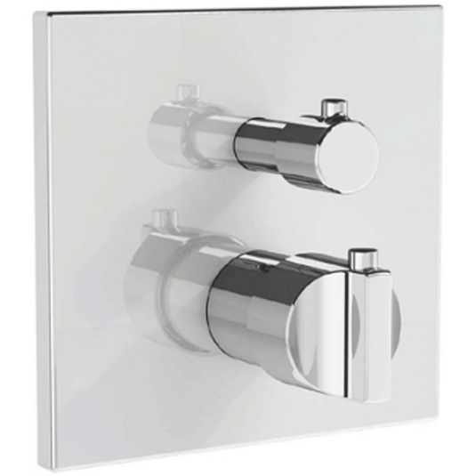 Vitra Suit 1-Outlet Dual Handle Thermostatic Concealed Shower Valve - Chrome - Envy Bathrooms Ltd