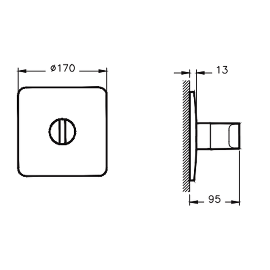 Vitra Suit 3-Outlet Thermostatic Concealed Bath Shower Valve with Diverter - Chrome - Envy Bathrooms Ltd