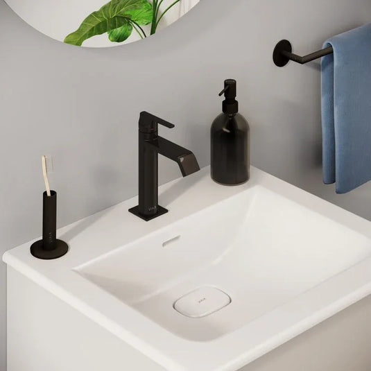 VitrA Suit Basin Mixer (Top Handle) - Gloss Black - A4281639 - Envy Bathrooms Ltd