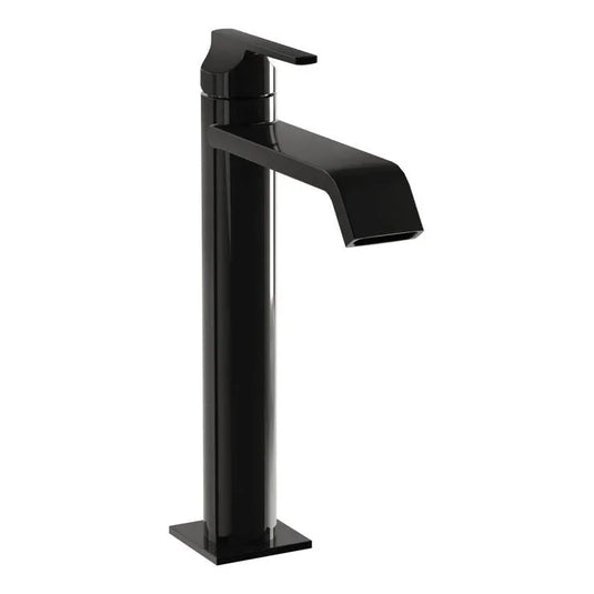 VitrA Suit Tall Basin Mixer (Top Handle) - Gloss Black - A4281439 - Envy Bathrooms Ltd