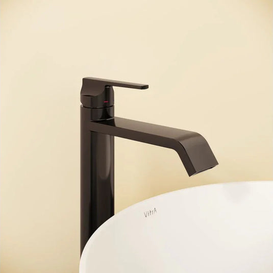 VitrA Suit Tall Basin Mixer (Top Handle) - Gloss Black - A4281439 - Envy Bathrooms Ltd