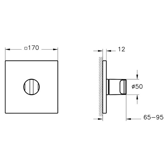 VitrA Suit Wall Mounted 3-Way Diverter | Soft Gold | A4287574 - Envy Bathrooms Ltd