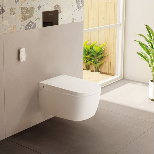 VitrA V-Care Comfort Rimless Shower Toilet - White - 5674B003-6104 - Envy Bathrooms Ltd