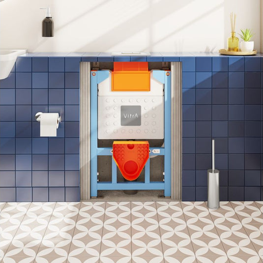 VitrA V-Fix Prime Reduced Height (82cm) WH WC Frame & 3/6L Cistern (Floor/Wall Fix) - 761-5805-01UK - Envy Bathrooms Ltd