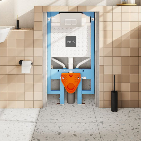 VitrA V-Fix Prime WH WC Frame & 8cm 3/6L Cistern (Floor/Wall Fix & Electric Connection) - 768-5800-01 - Envy Bathrooms Ltd