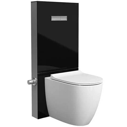 Vitra Vitrus Glass Covered Concealed Cistern 2.5/4 Litre for Back to Wall WC - Black - Envy Bathrooms Ltd