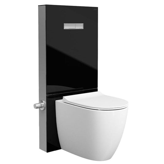 Vitra Vitrus Glass Covered Concealed Cistern 3/6 Litre for Back to Wall WC - Black - Envy Bathrooms Ltd