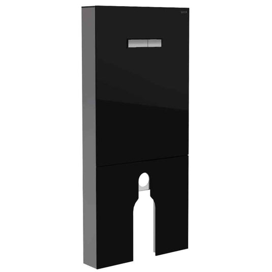 Vitra Vitrus Glass Covered Concealed Cistern 3/6 Litre for Wall Hung Toilet - Black - Envy Bathrooms Ltd