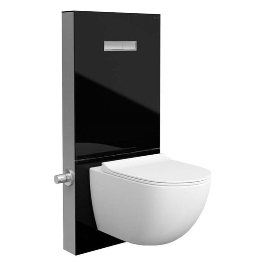 Vitra Vitrus Glass Covered Concealed Cistern 3/6 Litre for Wall Hung WC - Black - Envy Bathrooms Ltd