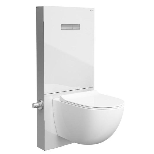 Vitra Vitrus Glass Covered Concealed Cistern 3/6 Litre for Wall Hung WC - White - Envy Bathrooms Ltd