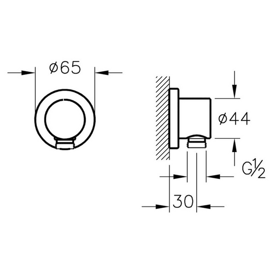 VitrA Wall Mounted Hand Shower Outlet | Soft Copper | A4522329 - Envy Bathrooms Ltd