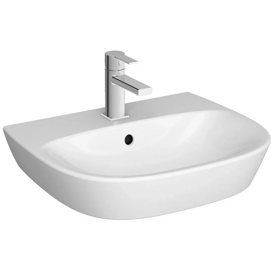 VitrA Zentrum 545x450mm 1TH Basin w/Overflow - White - 7277L003-0001 - Envy Bathrooms Ltd