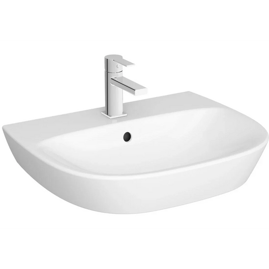 VitrA Zentrum 595x480mm 1TH Basin w/Overflow - White - 7276L003-0001 - Envy Bathrooms Ltd
