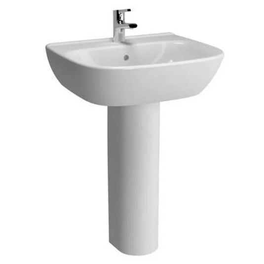 Vitra Zentrum Wall Hung Basin 650mm Wide - 1 Tap Hole - Envy Bathrooms Ltd