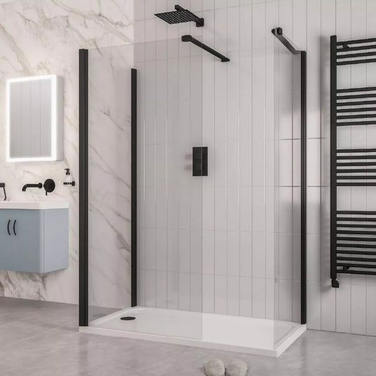 Volente Walk-In Support Bar 900mm Matt Black | 58.371 - Envy Bathrooms Ltd